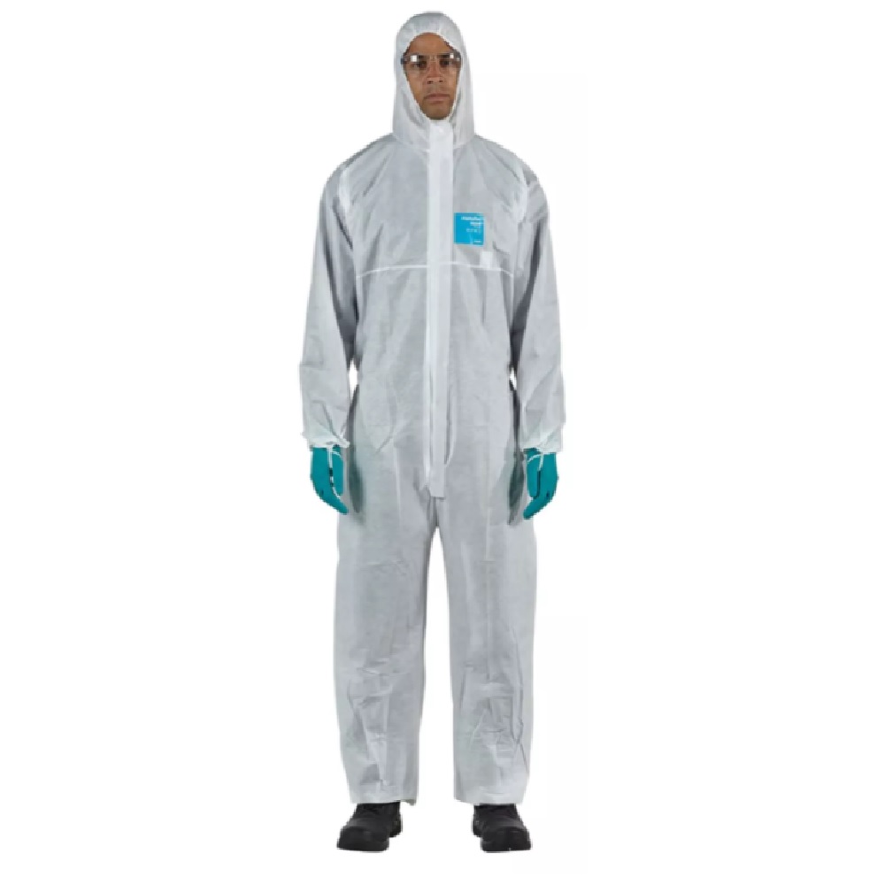Ansell AlphaTec 1500-WH (L-Size) Plus Chemical Protection Coverall With Hood 111